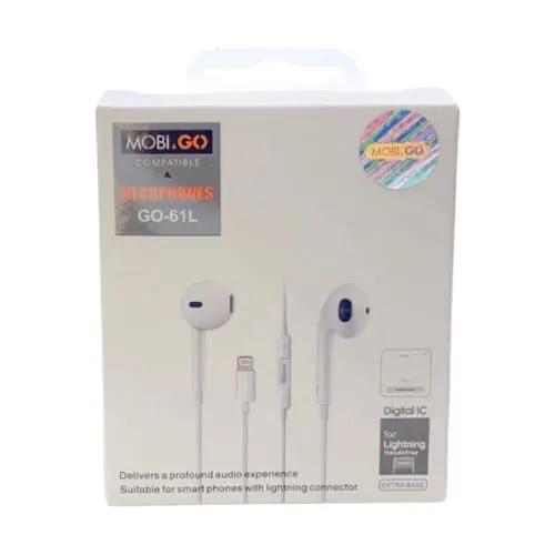 Mobigo GO-61L Earphones (extra bass) (Lightning Jack by 9eight5