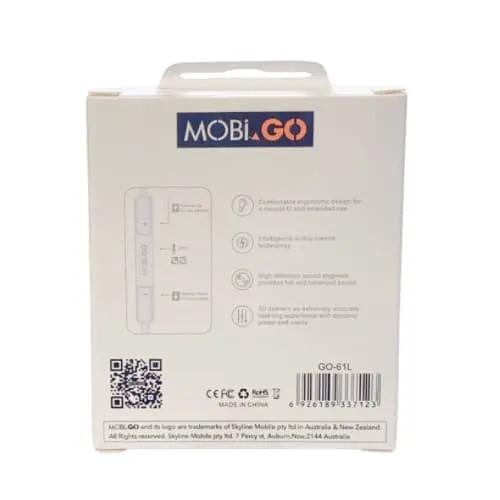 Mobigo GO-61L Earphones (extra bass) (Lightning Jack by 9eight5