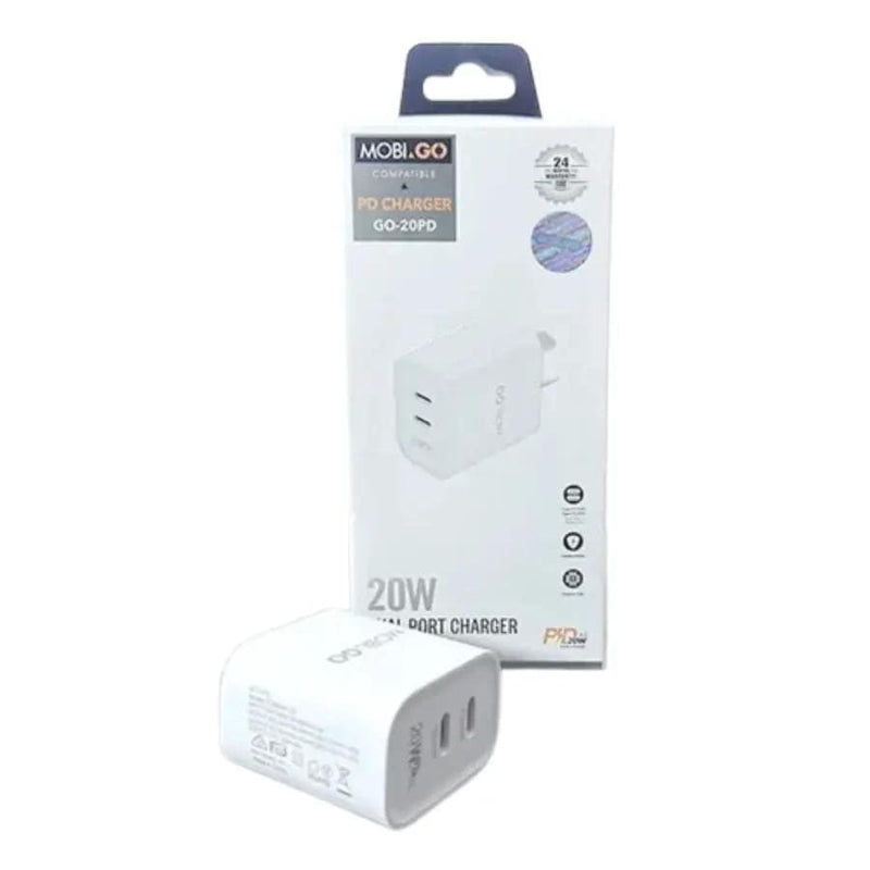 9eight5 Accessories Mobigo PD 20W wall charger GO20PD Mobigo PD 20W wall charger GO20PD