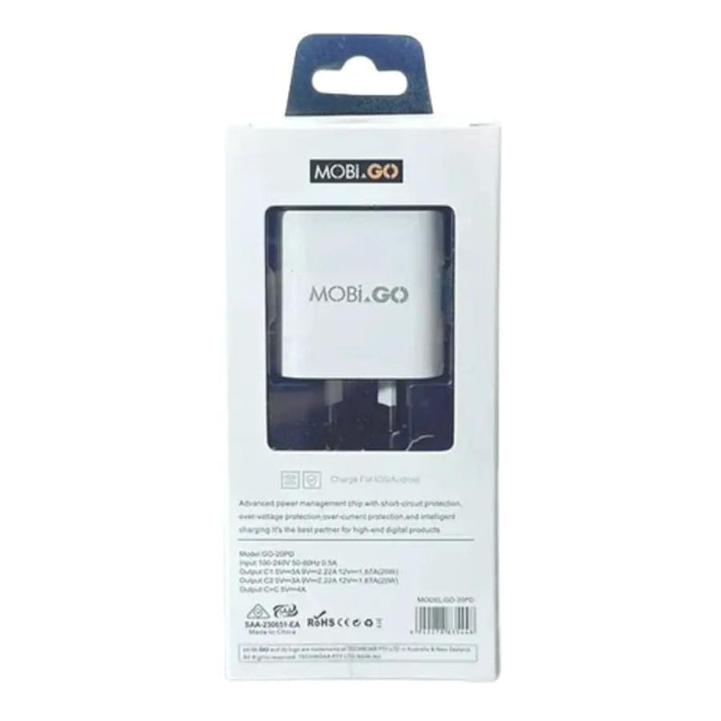 9eight5 Accessories Mobigo PD 20W wall charger GO20PD Mobigo PD 20W wall charger GO20PD