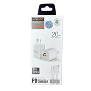 Mobigo Type C & USB Power Adapter Wall Plug (NZ / AUS), With Type C to Type C Cable by That Watch Shop