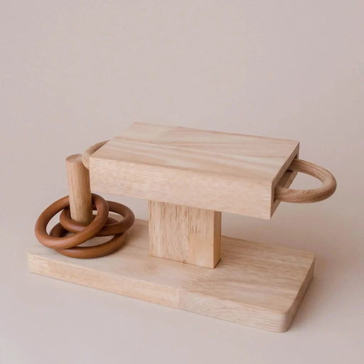 Curious Moonbeam Montessori Toy Wooden Montessori Rings Posting Activity - Qtoys | Montessori Toy NZ Wooden Montessori Rings Posting Activity - Qtoys | Montessori Toy NZ