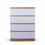 'Monaco' Set of 4 drawers white + oak by sue-e furniture