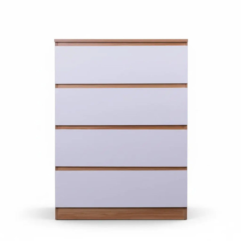 'Monaco' Set of 4 drawers white + oak by sue-e furniture