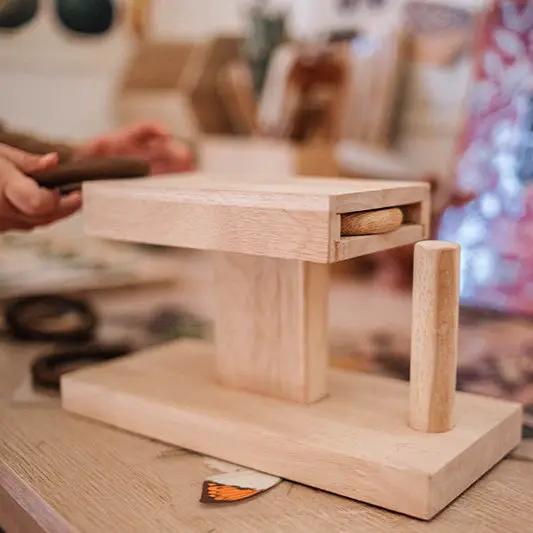 Wooden Montessori Rings Posting Activity - Qtoys | Montessori Toy NZ by Curious Moonbeam