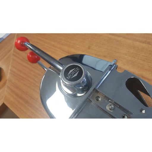 Morse Twin Engine Mt-3 Engine Control close-up with dual-function levers and high-quality finish.