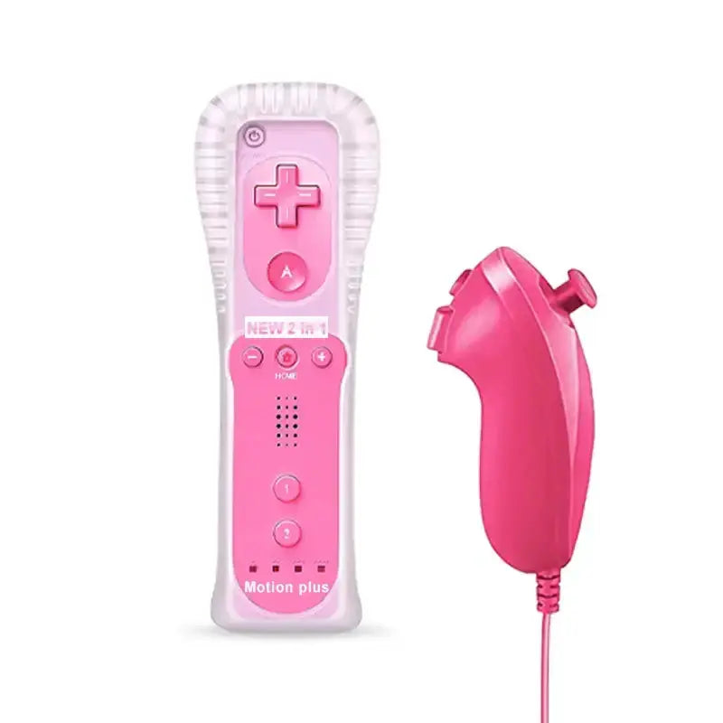 Motion Plus Remote & Nunchuk – Replacement with Silicone Case for Wii/Wii U by Habicare