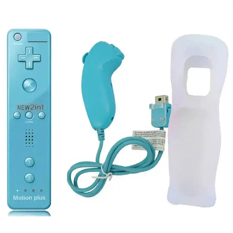 Motion Plus Remote & Nunchuk – Replacement with Silicone Case for Wii/Wii U by Habicare