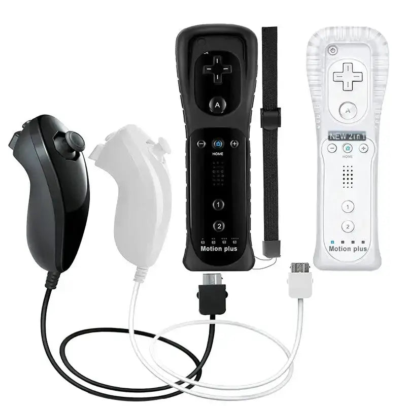 Motion Plus Remote & Nunchuk – Replacement with Silicone Case for Wii/Wii U by Habicare