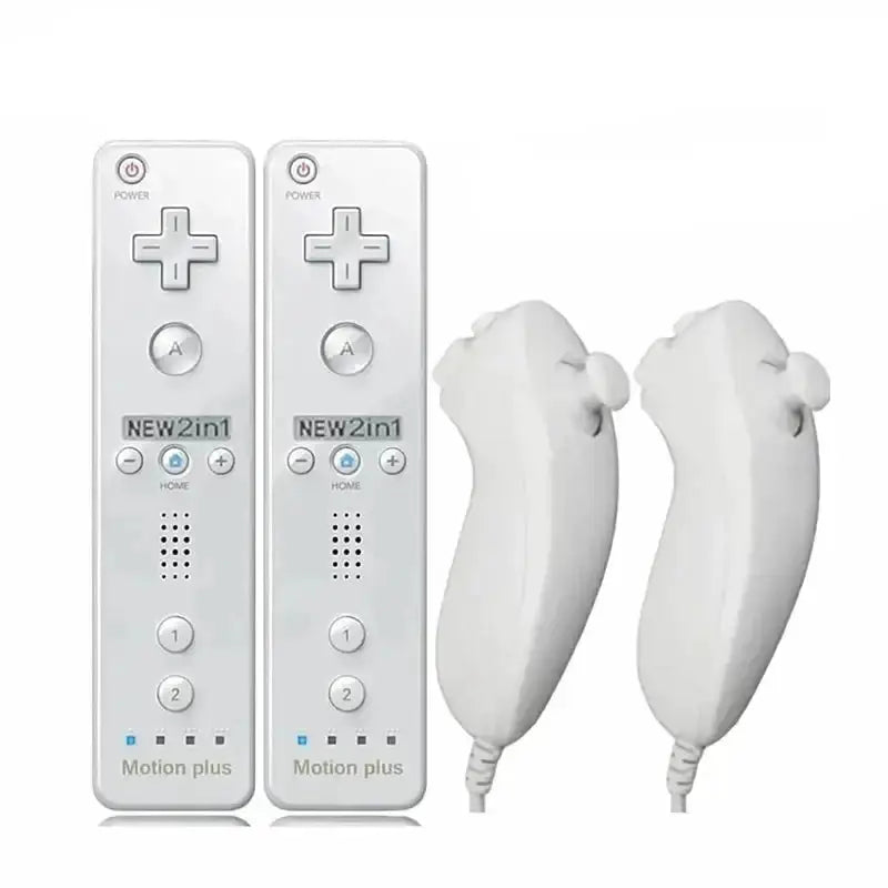 Motion Plus Remote & Nunchuk – Replacement with Silicone Case for Wii/Wii U by Habicare