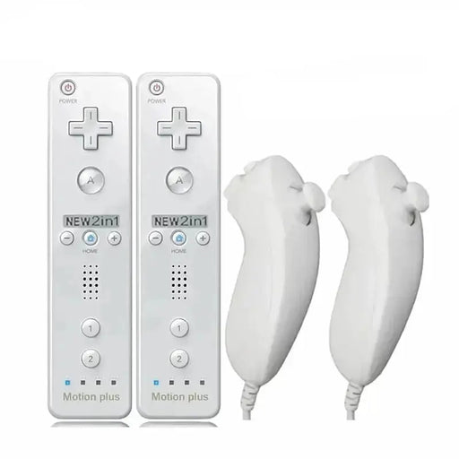Motion Plus Remote & Nunchuk – Replacement with Silicone Case for Wii/Wii U by Habicare