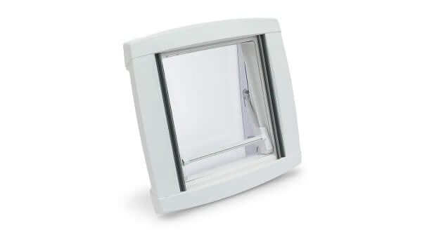 MPK 400 x 400mm Vision Star Roof Vent - Signal White Tinted - flat hood with double glazing and flyscreen.