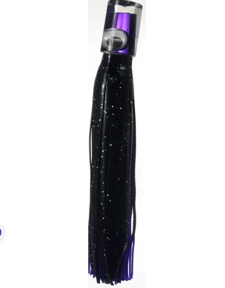 Mrs Palmer Original Black Purple trolling lure with double skirt and glow bead for realistic baitfish action.