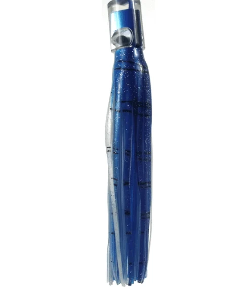 Mrs Palmer Original Blue White fishing lure featuring blue and white double skirt design with realistic baitfish action.