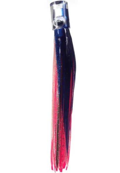 Mrs Palmer Original Pink Blue fishing lure designed to mimic big bait fish action with vibrant double-skirted design.