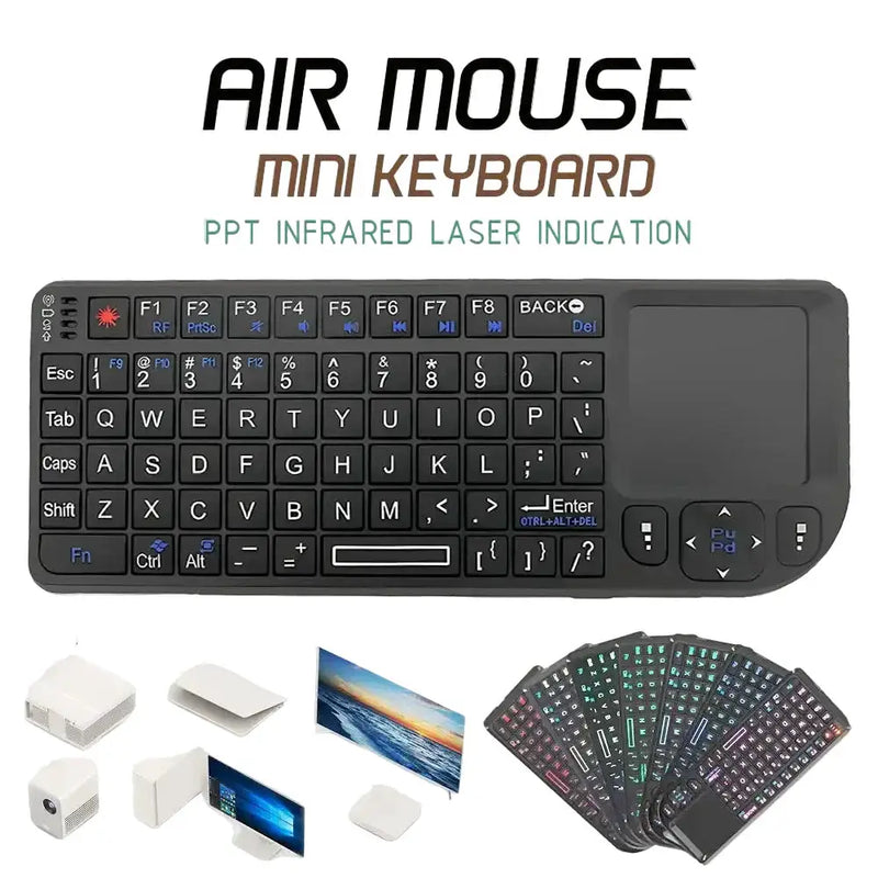 Mini Wireless Keyboard with Backlit Touchpad & Air Mouse by Habicare