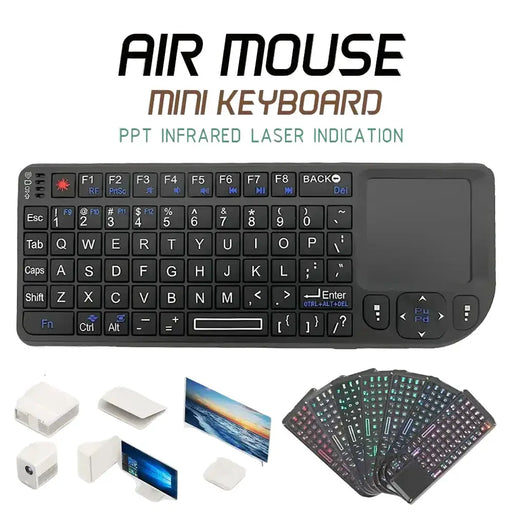 Habicare Mini Wireless Keyboard with Backlit Touchpad & Air Mouse Mini Wireless Keyboard with Backlit Touchpad & Air Mouse