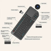 Mini Wireless Keyboard with Backlit Touchpad & Air Mouse by Habicare