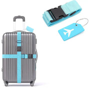 Multi-Colour Luggage Strap Set with Tag (8 colours available) by Habicare