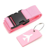 Multi-Colour Luggage Strap Set with Tag (8 colours available) by Habicare