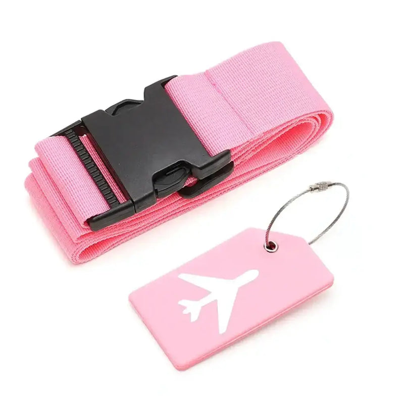 Multi-Colour Luggage Strap Set with Tag (8 colours available) by Habicare