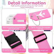 Multi-Colour Luggage Strap Set with Tag (8 colours available) by Habicare