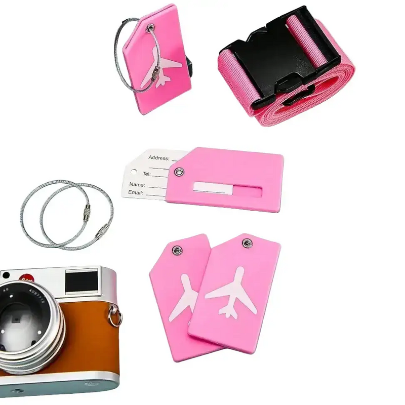 Multi-Colour Luggage Strap Set with Tag (8 colours available) by Habicare