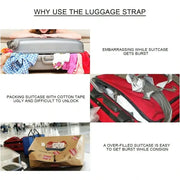 Multi-Colour Luggage Strap Set with Tag (8 colours available) by Habicare