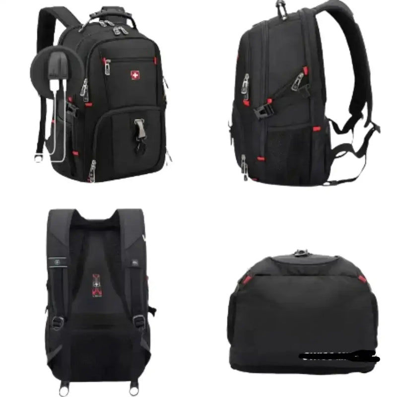 Multifunction USB Laptop Backpack – Waterproof Travel Bag by Habicare