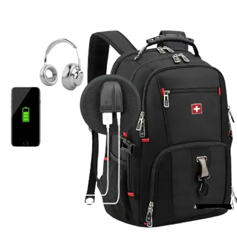 Multifunction USB Laptop Backpack – Waterproof Travel Bag by Habicare