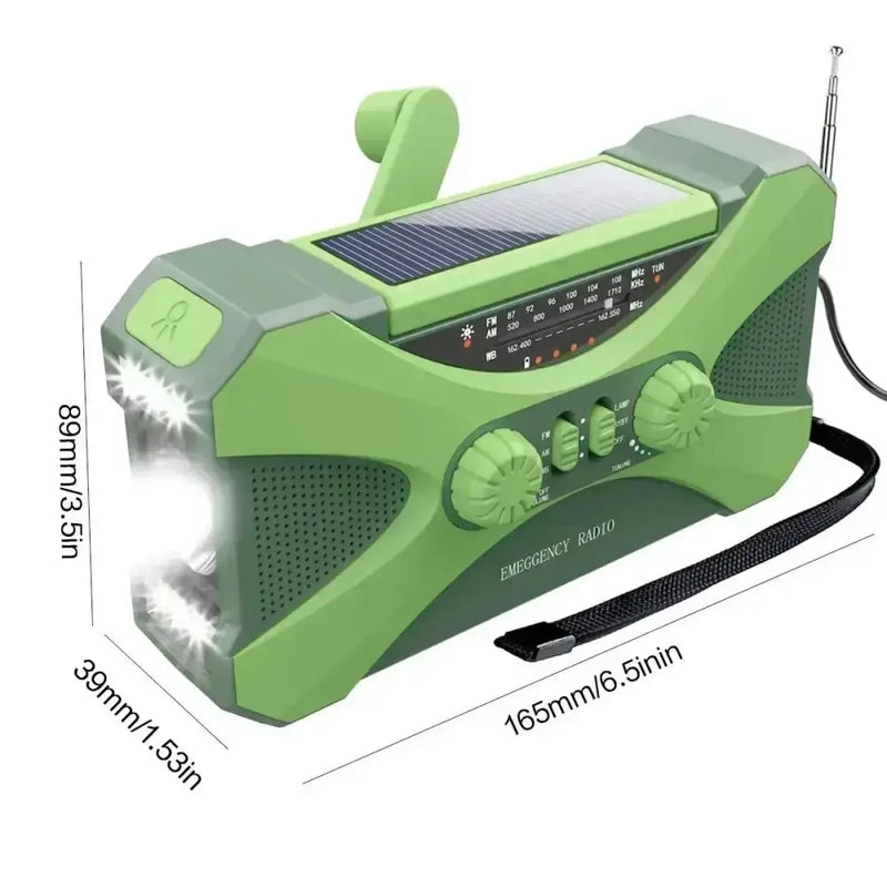 Multifunctional 10000mAh Solar Crank Radio (2 colours available) by Habicare
