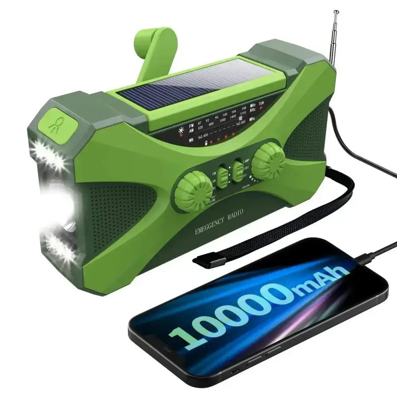 Multifunctional 10000mAh Solar Crank Radio (2 colours available) by Habicare