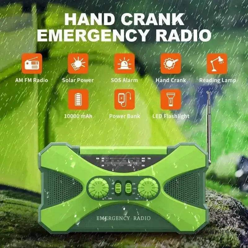 Multifunctional 10000mAh Solar Crank Radio (2 colours available) by Habicare