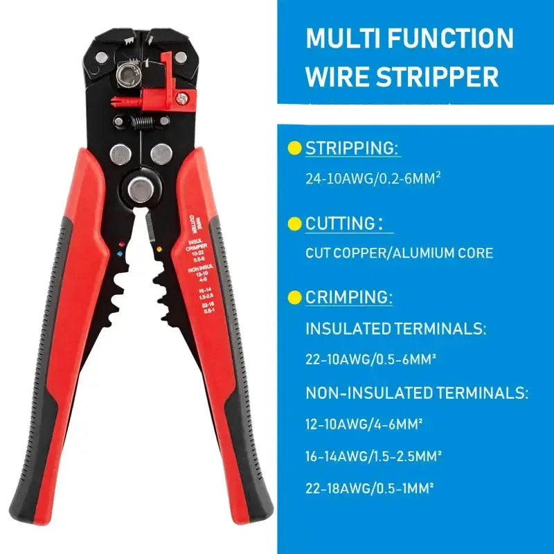 Multifunctional Wire Stripper & Crimper Pliers (different models available) by Habicare