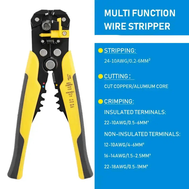 Multifunctional Wire Stripper & Crimper Pliers (different models available) by Habicare