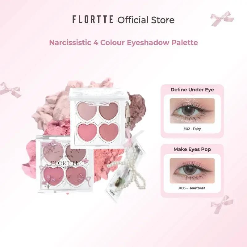 FLORTTE Blooming Love 4-Colour Eyeshadow Palette by Poppy Gifts