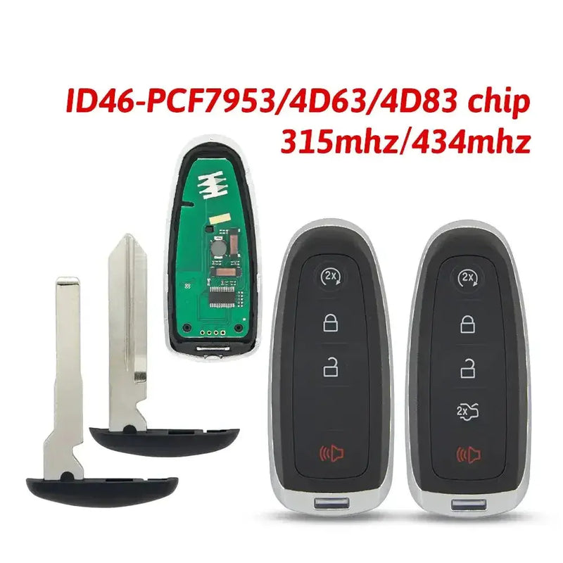 Habicare Habicare Ford Smart Remote Key 315/434MHz ID46 PCF7953 4D63 4D83 Edge Habicare Ford Smart Remote Key 315MHz 434MHz PCF7953