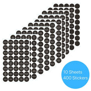 400 PCS Printed Spice Jar and Pantry Label Set Chalkboard Round Stickers Labels by salelink.co.nz