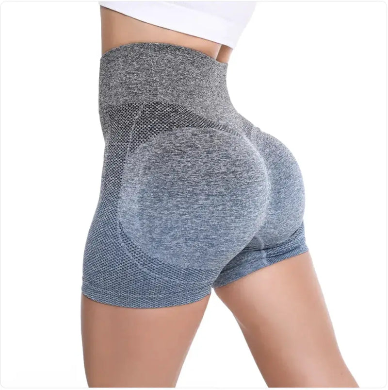 Women's High-Waist Gradient Yoga Shorts - Athletic Workout Shorts | Gym & Fitness by Mead's Supply & Equipment Outfitters limited