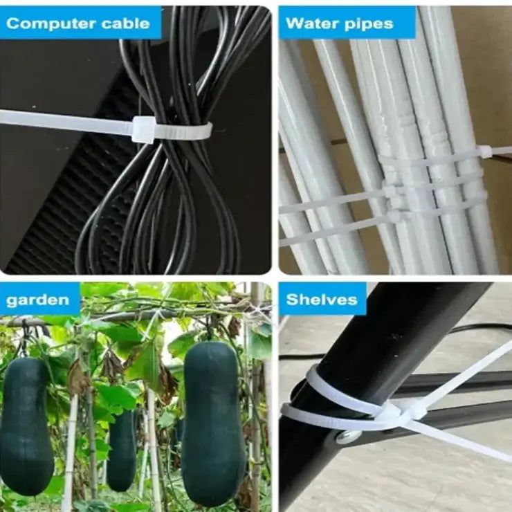 Habicare Nylon Cable Ties 3x100, 3x150, 4x200 & 5x250mm Self-Locking Nylon Cable Ties 3x100, 3x150, 4x200 & 5x250mm Self-Locking