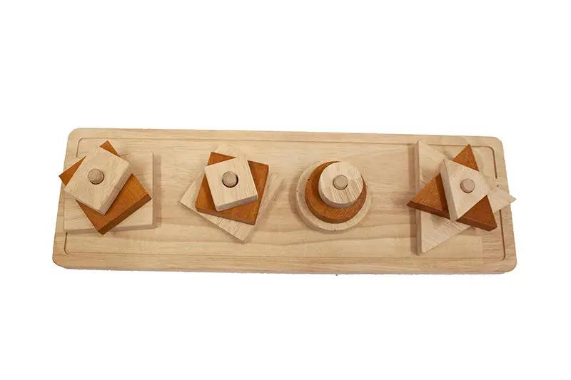 Natural Shape Sorter - QToys | Wooden Toy NZ by Curious Moonbeam