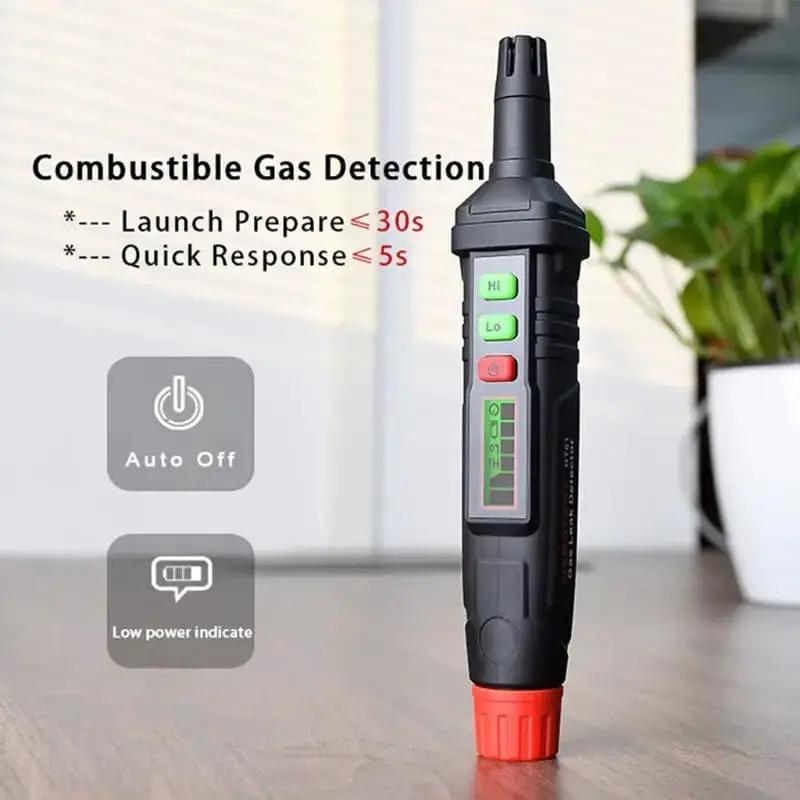 Natural & Combustible Gas Leak Detector – Pen Type With Audio & visual Alarm by 9eight5