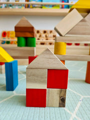 Natural Colour Wooden Blocks Set – QToys | Wooden Toy NZ by Curious Moonbeam