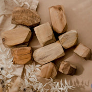Natural Wooden Balancing Gems - QToys | Wooden Toy NZ by Curious Moonbeam