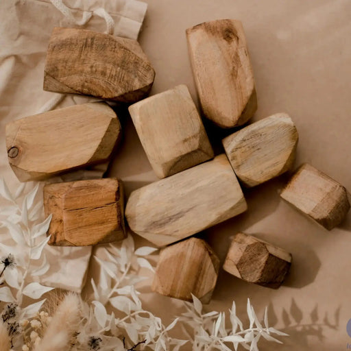 Curious Moonbeam Blocks Natural Wooden Balancing Gems - QToys | Wooden Toy NZ Natural Wooden Balancing Gems - QToys | Wooden Toy NZ