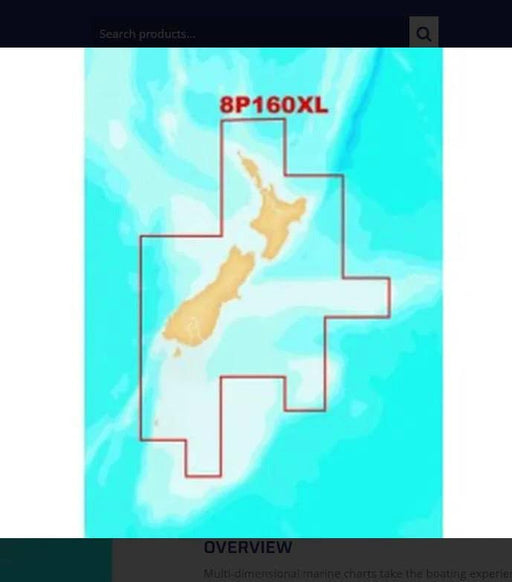 Navionics NAPCO29R-Micro SD Platinum-Plus NZ marine chart for New Zealand featuring 8P160XL overlay.