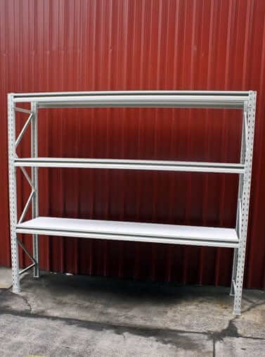 New Longspan  Racking/Shelving  2100x2300x600-3Level with three levels of storage.