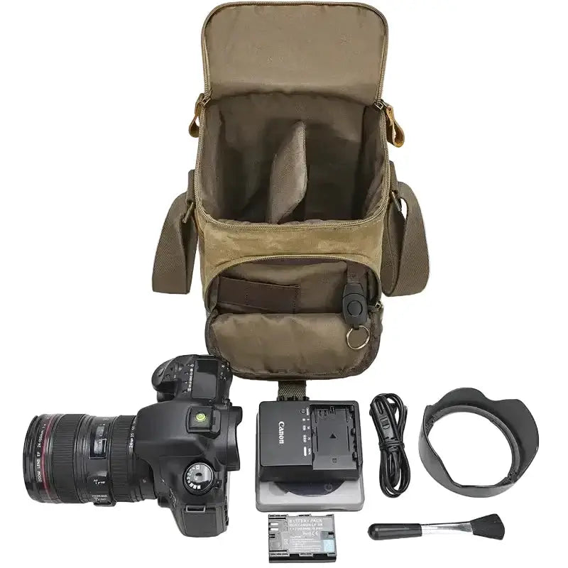 Habicare Habicare Men's Digital Camera Shoulder Bag With Wear Resistant Fabric Habicare Men's Digital Camera Shoulder Bag With Wear Resistant Fabric