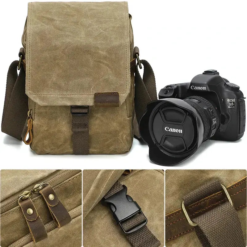 Habicare Habicare Men's Digital Camera Shoulder Bag With Wear Resistant Fabric Habicare Men's Digital Camera Shoulder Bag With Wear Resistant Fabric