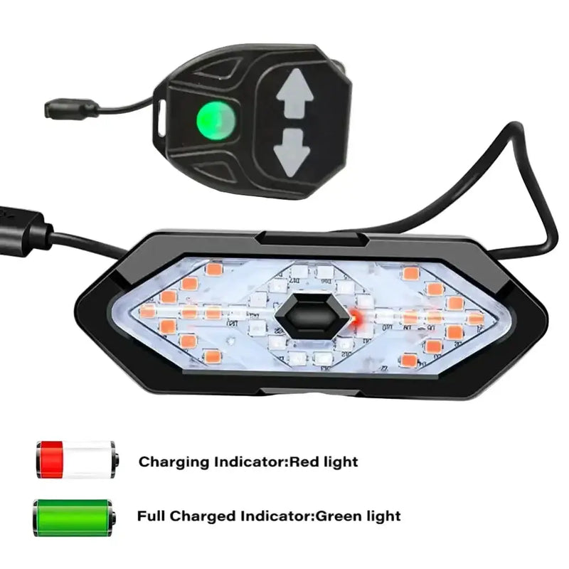 Habicare USB Rechargeable 40-LED Bicycle Tail Light with Remote Turn Signals USB Rechargeable 40-LED Bicycle Tail Light with Remote Turn Signals
